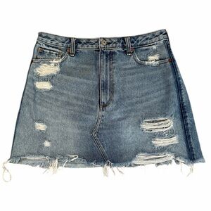 Abercrombie & Fitch Zoe Natural Rise‎ Vintage A-Line Distressed Skirt Size 12